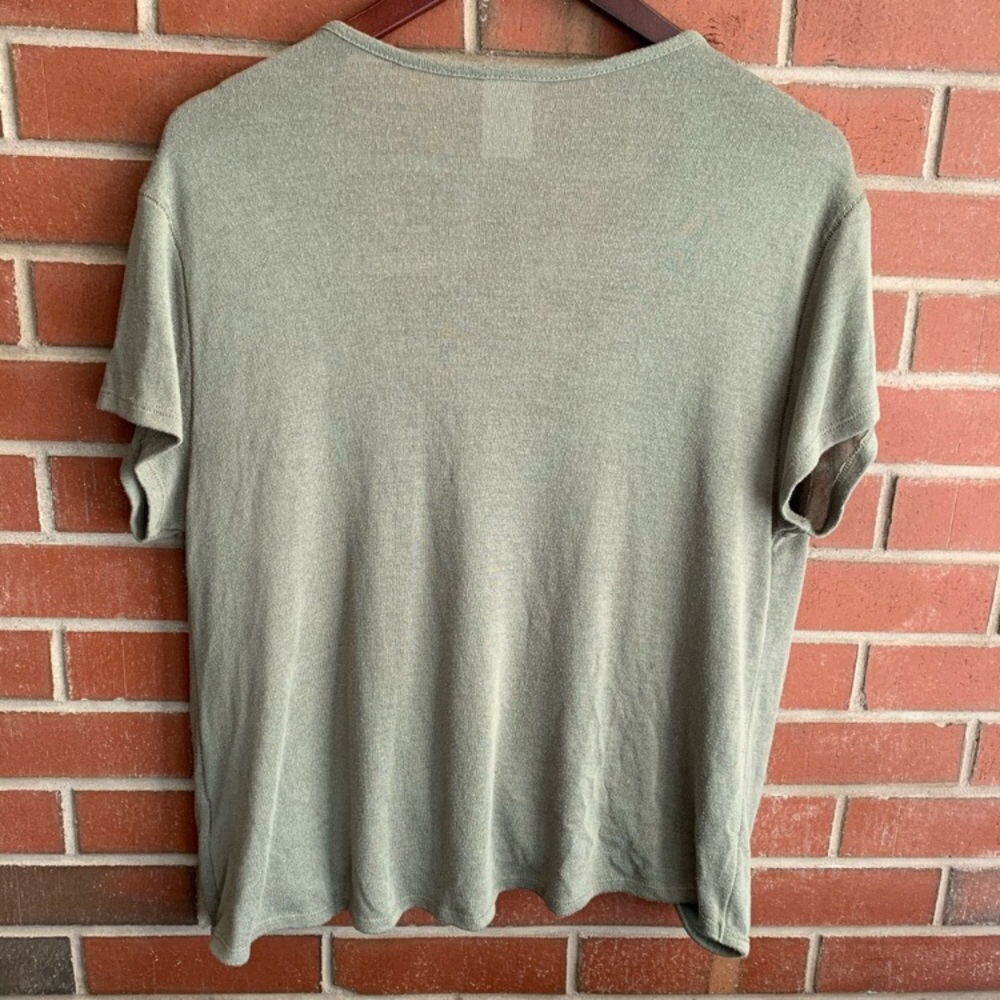Free People Green Hoffman Surplice Tee - Picture 2 of 4